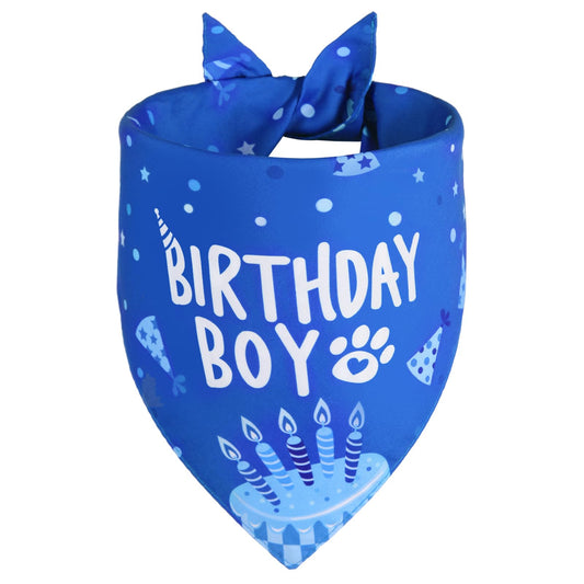 Dog Birthday Bandana Blue