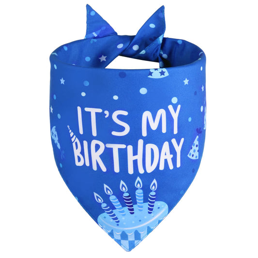Dog Birthday Bandana Blue